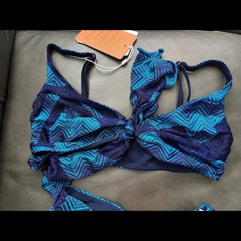 Missoni Mare Blue and Navy Chevron Two-Piece Bikini - Picture 9 of 9
